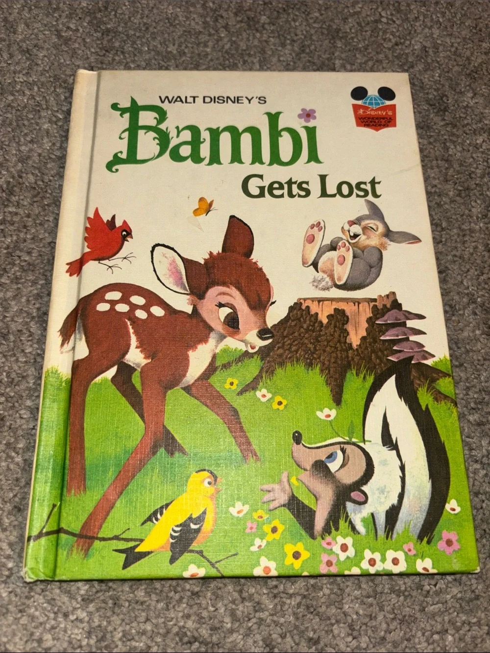 Walt Disney's Bambi Gets Lost Hardcover Vintage hardcover book